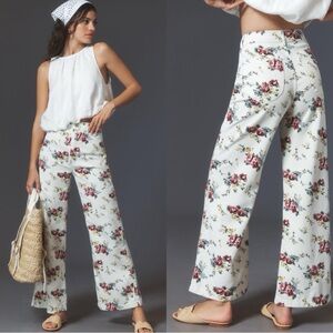 NWT ROLLA’S Floral Sailor High Rise Wide Leg Jeans